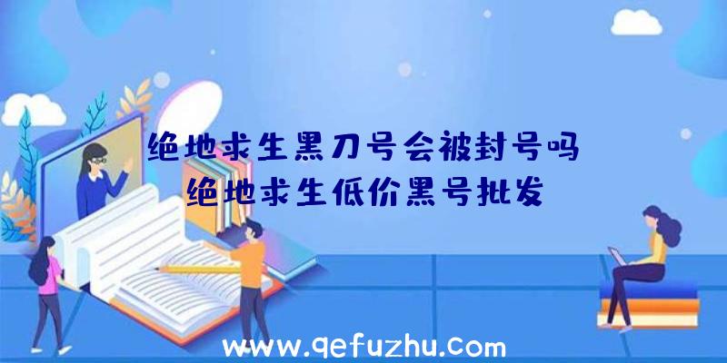 「绝地求生黑刀号会被封号吗」|绝地求生低价黑号批发